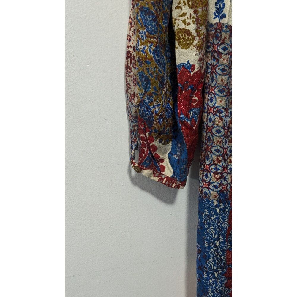 Zara Trafaluc Collection Patchwork Boho Prairie Midi Dress XS - Picture 4 of 6